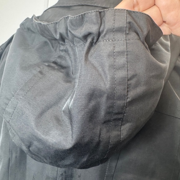 Michael Kors Black Hooded Trench Coat - Picture 11 of 14